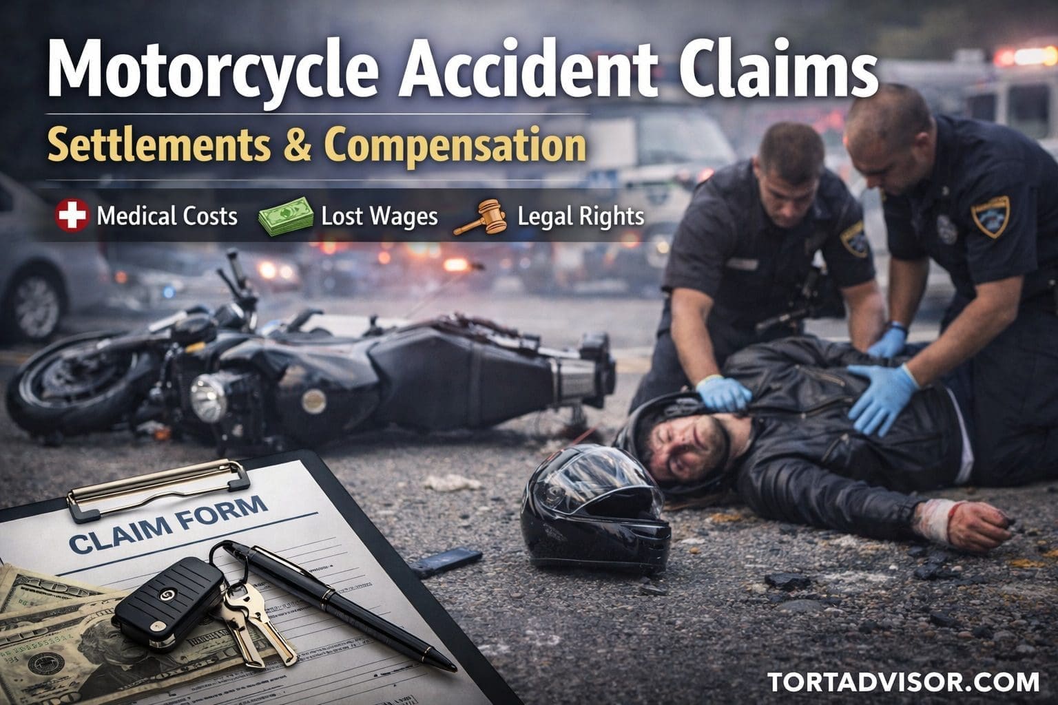 Motorcycle Accident Claims and Compensation Guide Motorcycle accident claims and compensation after a serious motorcycle crash with injuries