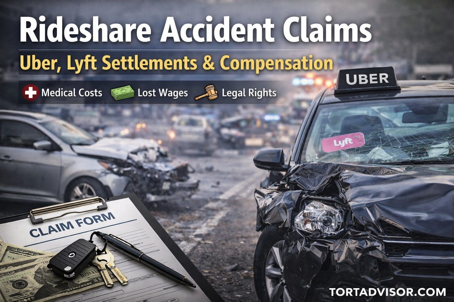 Rideshare Accident Claims Uber Lyft Compensation Guide Rideshare accident lawsuit: Uber and Lyft compensation and injury claims guide