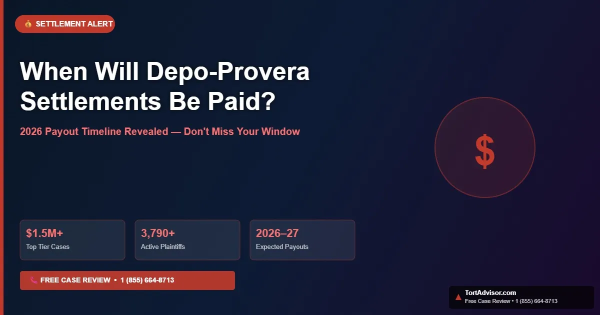 Depo-Provera lawsuit settlement payout timeline 2026