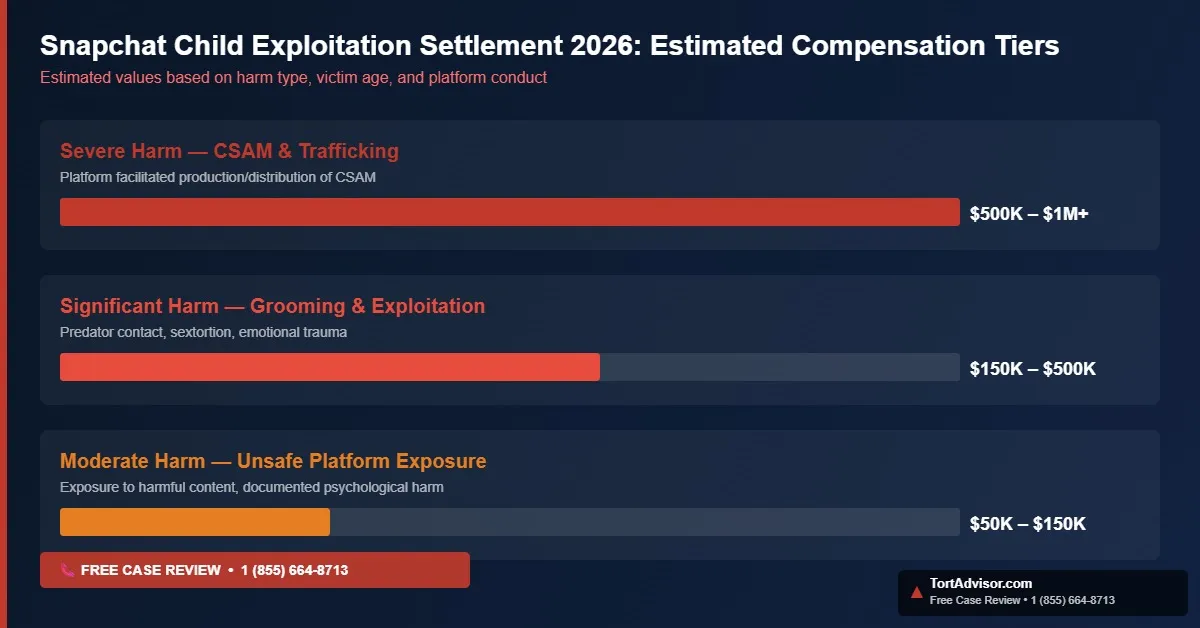 Snapchat Child Exploitation Settlement 2026: Estimated Compensation Tiers Snapchat child exploitation settlement 2026
