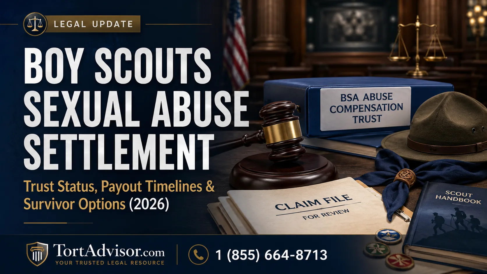 Boy Scouts Sexual Abuse Settlement 2026: Trust & Payouts Boy Scouts sexual abuse settlement 2026 with BSA abuse compensation trust and legal claim documents