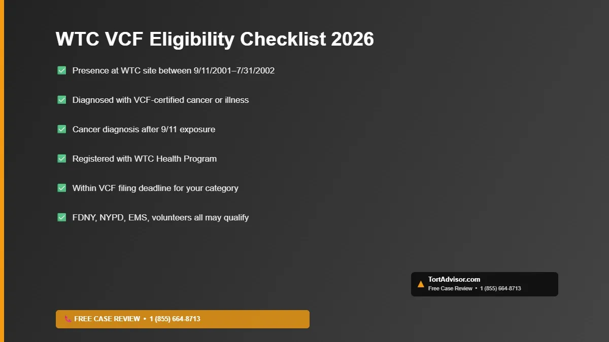 who qualifies for WTC VCF claim 2026