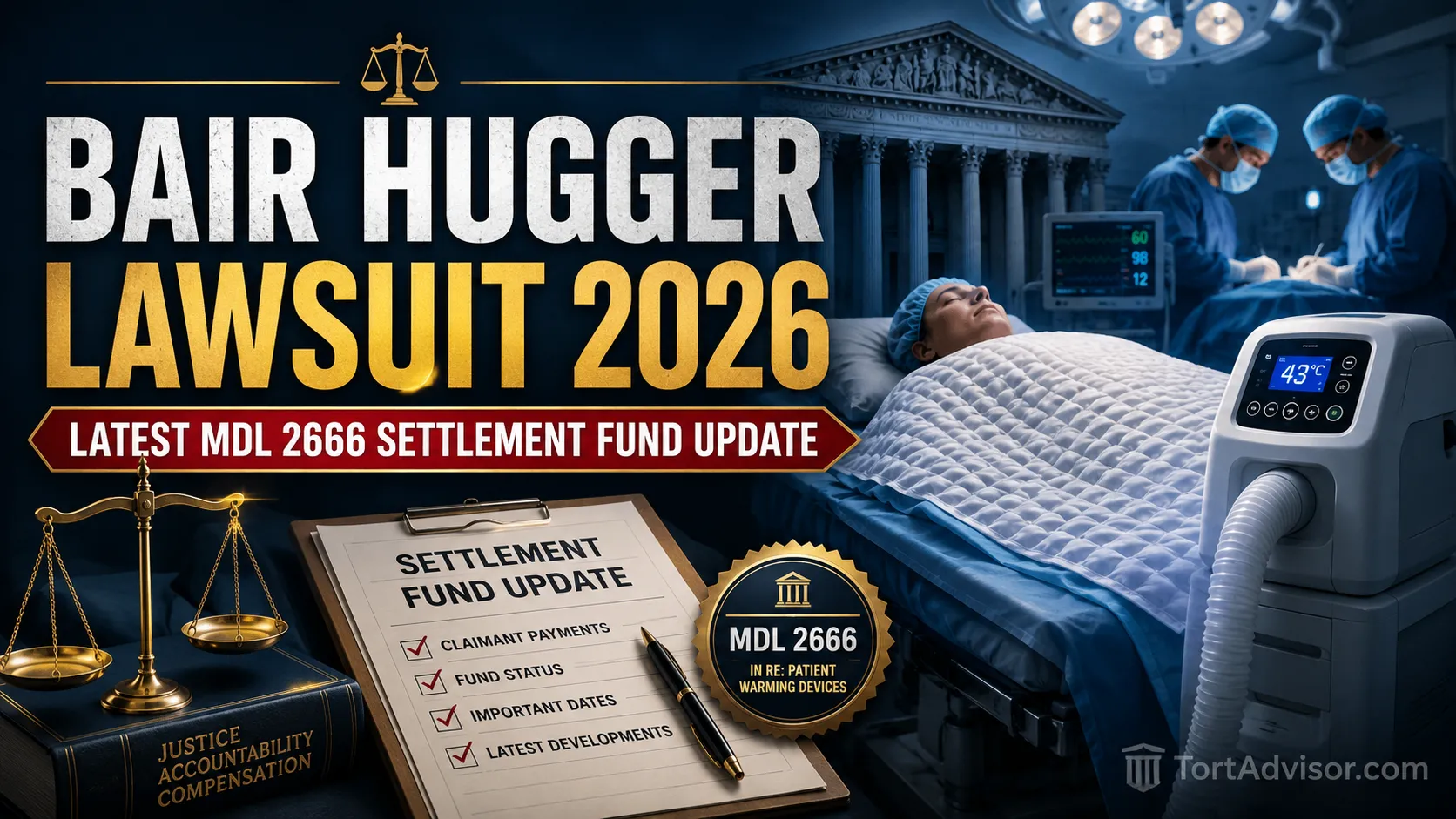 Bair Hugger Lawsuit 2026 | MDL 2666 Settlement Fund Update Bair Hugger lawsuit 2026 MDL 2666 settlement fund update with surgical warming device and legal claim information